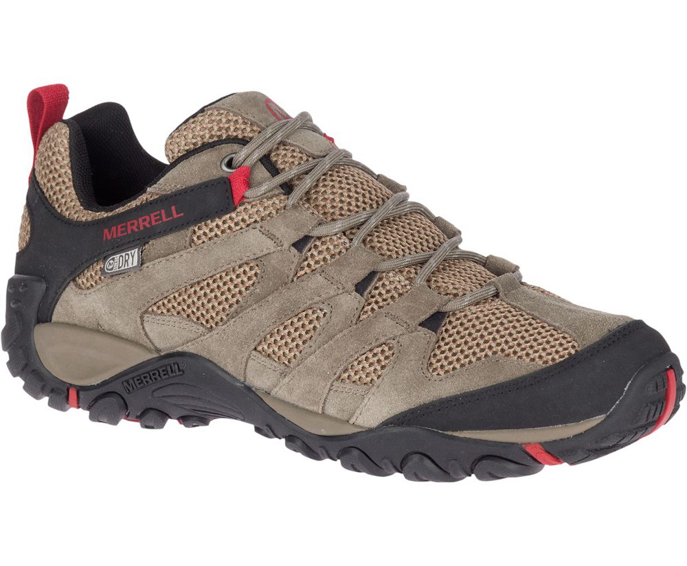 Buty Sportowe Merrell Męskie Brązowe - Alverstone Waterproof - 935617-GJF